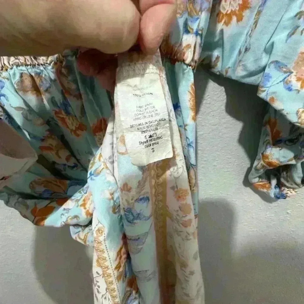 Women's Haptics Dress, Blue Floral, Size S - Picture 9 of 9